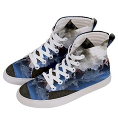 Mountains Moon Earth Space Men s Hi-top Skate Sneakers by Pakrebo