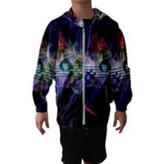 Brush Particles Music Clef Wave Hooded Windbreaker (kids) by Pakrebo