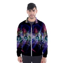 Brush Particles Music Clef Wave Windbreaker (men) by Pakrebo