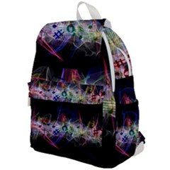 Brush Particles Music Clef Wave Top Flap Backpack