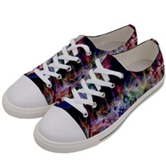 Brush Particles Music Clef Wave Women s Low Top Canvas Sneakers by Pakrebo