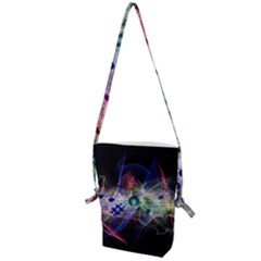 Brush Particles Music Clef Wave Folding Shoulder Bag by Pakrebo