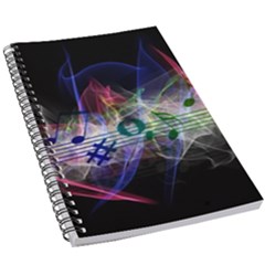 Brush Particles Music Clef Wave 5 5  X 8 5  Notebook by Pakrebo