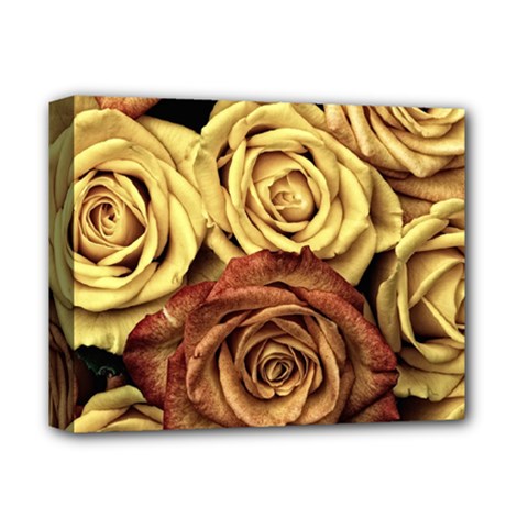 Roses Flowers Love Red Plant Deluxe Canvas 14  X 11  (stretched) by Pakrebo