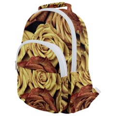 Roses Flowers Love Red Plant Rounded Multi Pocket Backpack