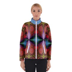 Fractal Fractal Background Design Winter Jacket by Pakrebo