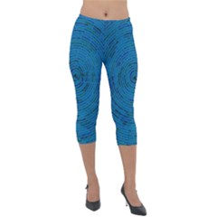 Big Data Information Data Lightweight Velour Capri Leggings  by Pakrebo