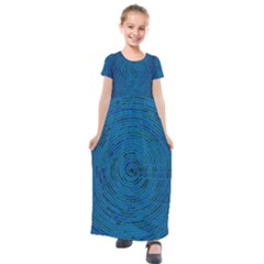 Big Data Information Data Kids  Short Sleeve Maxi Dress by Pakrebo