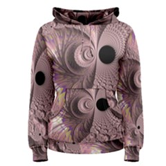 Fractal Tender Rose Cream Women s Pullover Hoodie by Pakrebo