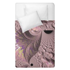 Fractal Tender Rose Cream Duvet Cover Double Side (single Size) by Pakrebo