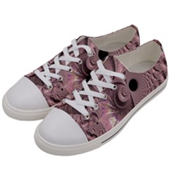 Fractal Tender Rose Cream Women s Low Top Canvas Sneakers by Pakrebo