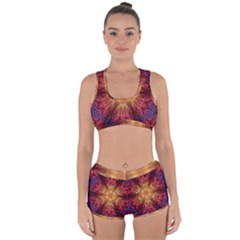 Fractal Abstract Artistic Racerback Boyleg Bikini Set by Pakrebo