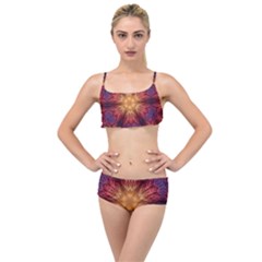 Fractal Abstract Artistic Layered Top Bikini Set by Pakrebo