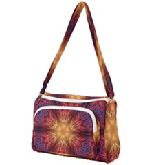 Fractal Abstract Artistic Front Pocket Crossbody Bag by Pakrebo