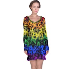 Lgbt Pride Rainbow Gay Lesbian Long Sleeve Nightdress by Pakrebo