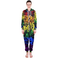 Lgbt Pride Rainbow Gay Lesbian Hooded Jumpsuit (ladies)  by Pakrebo