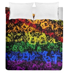 Lgbt Pride Rainbow Gay Lesbian Duvet Cover Double Side (queen Size) by Pakrebo