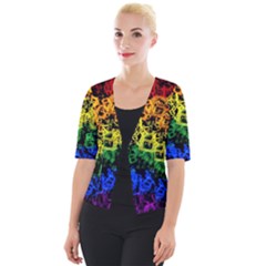 Lgbt Pride Rainbow Gay Lesbian Cropped Button Cardigan by Pakrebo