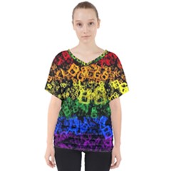 Lgbt Pride Rainbow Gay Lesbian V-neck Dolman Drape Top by Pakrebo