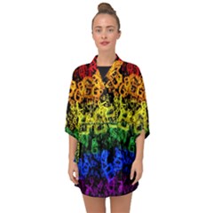 Lgbt Pride Rainbow Gay Lesbian Half Sleeve Chiffon Kimono by Pakrebo