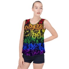 Lgbt Pride Rainbow Gay Lesbian Bubble Hem Chiffon Tank Top by Pakrebo