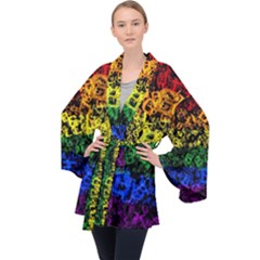 Lgbt Pride Rainbow Gay Lesbian Velvet Kimono Robe by Pakrebo