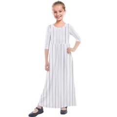 Bright Linear Abstract Print Kids  Quarter Sleeve Maxi Dress by dflcprintsclothing