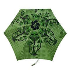 Funny Mushroom Skulls With Crow And Butterflies Mini Folding Umbrellas