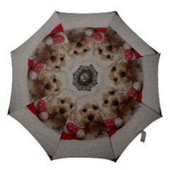 Cockapoo In Dog s Bed Hook Handle Umbrellas (large)