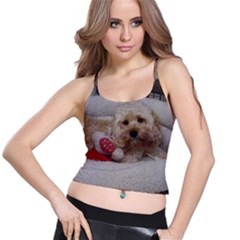 Cockapoo In Dog s Bed Spaghetti Strap Bra Top by pauchesstore