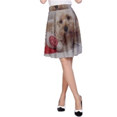 Cockapoo In Dog s Bed A-line Skirt by pauchesstore