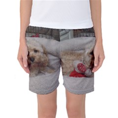 Cockapoo In Dog s Bed Women s Basketball Shorts