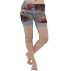 Cockapoo In Dog s Bed Lightweight Velour Yoga Shorts by pauchesstore