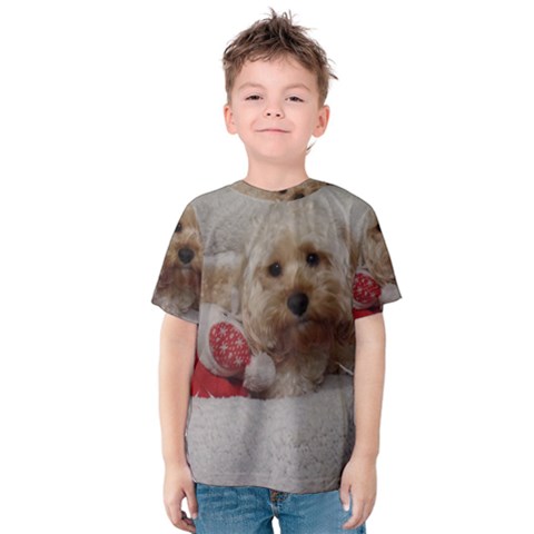 Cockapoo In Dog s Bed Kids  Cotton Tee by pauchesstore