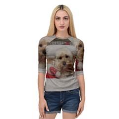 Cockapoo In Dog s Bed Quarter Sleeve Raglan Tee