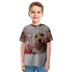 Cockapoo In Dog s Bed Kids  Sport Mesh Tee