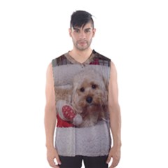 Cockapoo In Dog s Bed Men s Basketball Tank Top