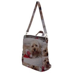 Cockapoo In Dog s Bed Crossbody Backpack by pauchesstore