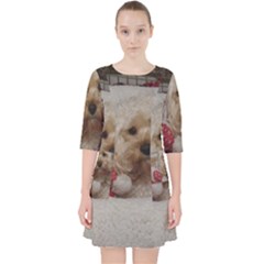 Cockapoo In Dog s Bed Pocket Dress by pauchesstore