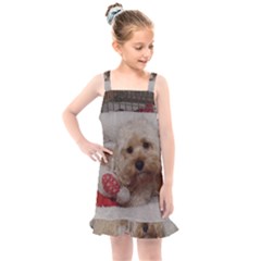 Cockapoo In Dog s Bed Kids  Overall Dress by pauchesstore