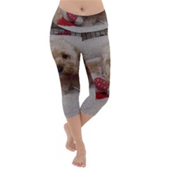 Cockapoo In Dog s Bed Lightweight Velour Capri Yoga Leggings