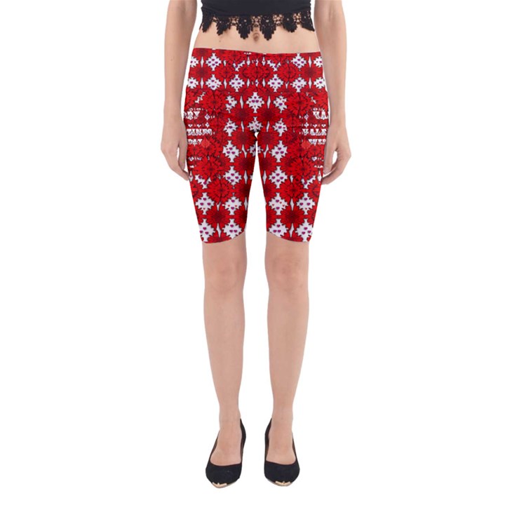 Happy Valentines Every Day Yoga Cropped Leggings