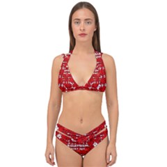 Happy Valentines Every Day Double Strap Halter Bikini Set by pepitasart