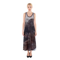 Laying In Dog Bed Sleeveless Maxi Dress by pauchesstore