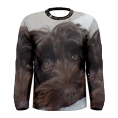 Laying In Dog Bed Men s Long Sleeve Tee