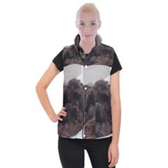 Laying In Dog Bed Women s Button Up Vest