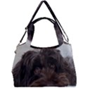 Laying In Dog Bed Double Compartment Shoulder Bag View1