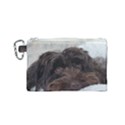 Laying In Dog Bed Canvas Cosmetic Bag (Small) View1