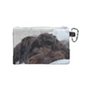 Laying In Dog Bed Canvas Cosmetic Bag (Small) View2