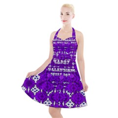 Happy  Day Valentines Every Day Halter Party Swing Dress  by pepitasart